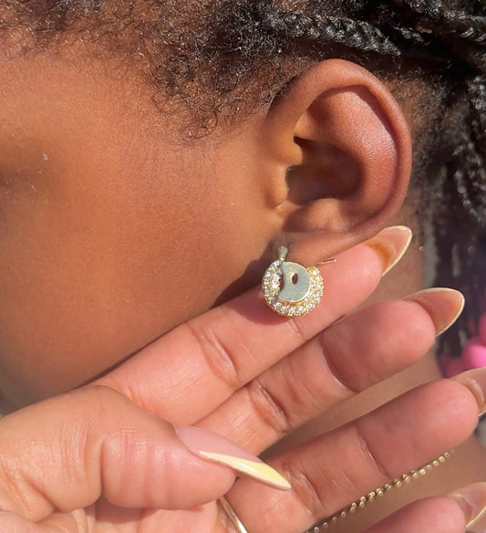 Bling Mini Initial Earrings