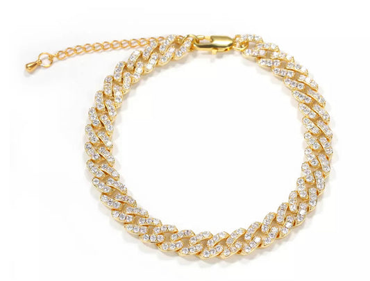 LUXE CUBAN ANKLET (adjustable)