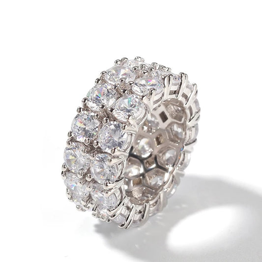 DOUBLE ETERNITY RINGS (SILVER)